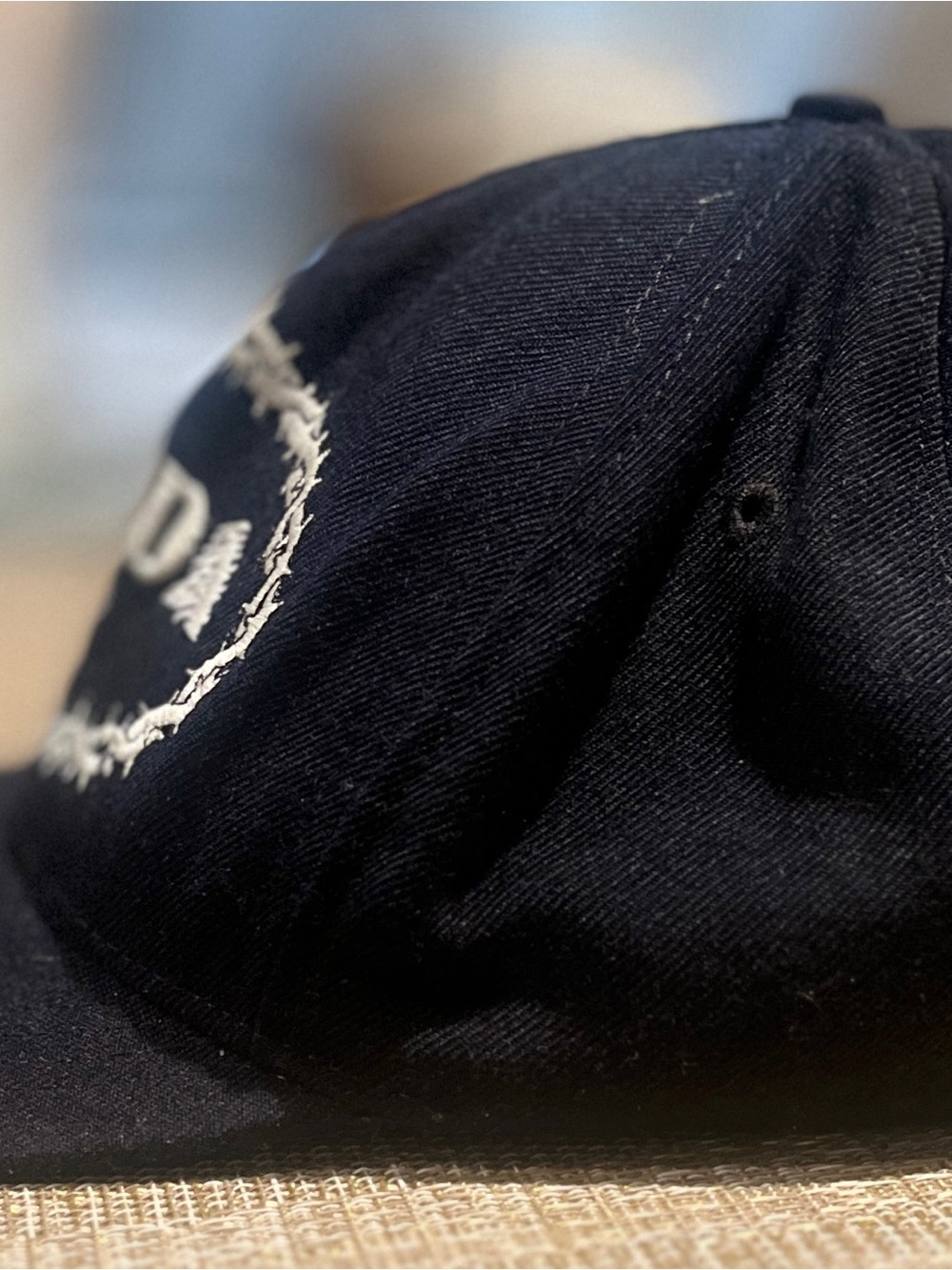 Rare UNIF PRADA Parody Hat Black Embroidered Snapback Cap Discontinued - Picture 2 of 5